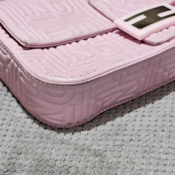 FENDI Baguette bag Leather Vintage FF Logo - Picture 6 of 16